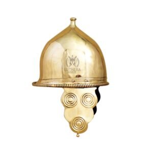 Montefortino helmet with trilobate cheek-pieces brass