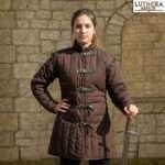 Female Brown Gambeson For Renfaire