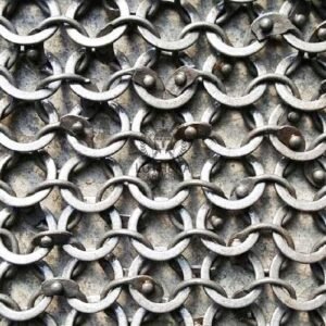 Medieval chainmail Avantail | 7MM-18Gauge Mild Steel Round Riveted With Flat Washer Chainmail | SCA Larp chainmail Avantail - Image 3