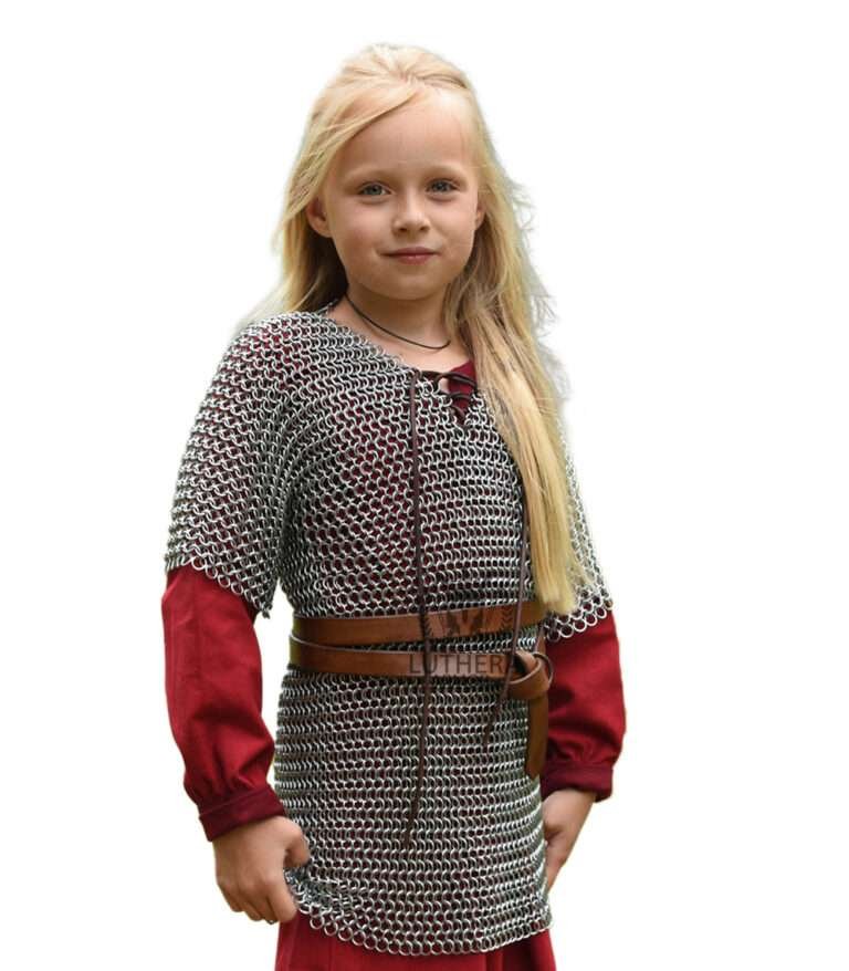 Butted Chainmail Shirt Aluminum 10MM-16 Gauge For 10-15 yrs child