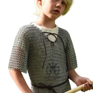 Butted Aluminum 10MM-16Gauge Chainmail Shirt For 10-15 yrs child For Christmas gift