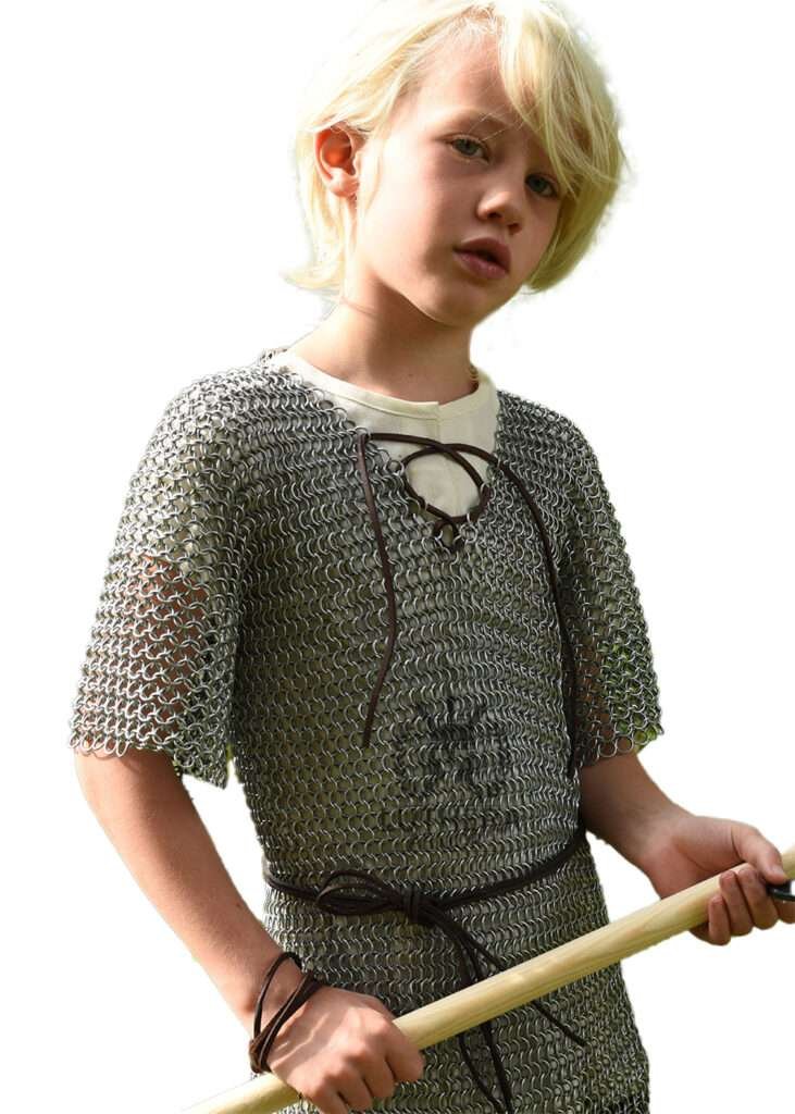 Butted Chainmail Shirt Aluminum 10MM-16 Gauge For 10-15 yrs child