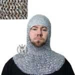 Chainmail Aluminium coif 10MM-16Gauge Round Ring Riveted Every Ring