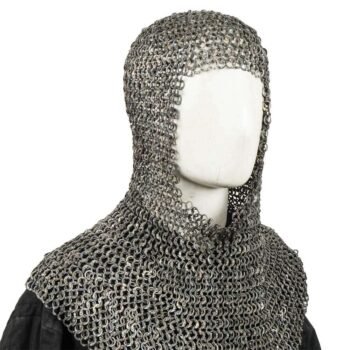 Titanium Chainmail Coif 9MM Flat Rings Riveted