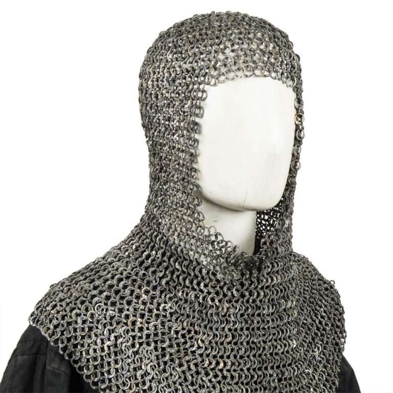 Titanium Chainmail Coif 9MM Flat Rings Riveted