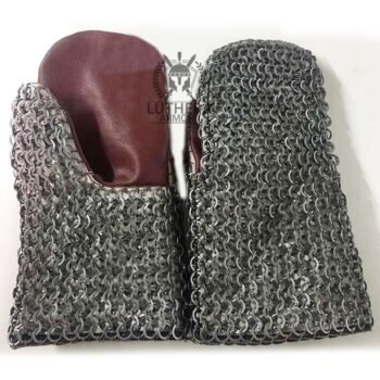 Chainmail Mittens - 9MM Flat Ring Riveted Alternating Solid Ring