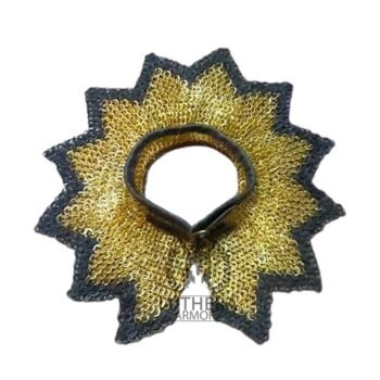 Chainmail Collar 9MM Flat Ring Riveted With Solid Ring Brass