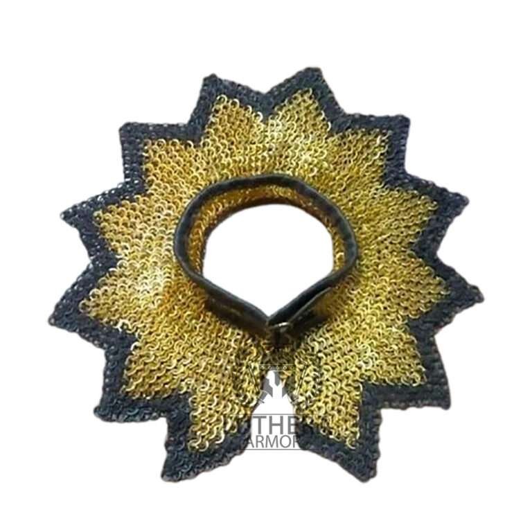 Chainmail Collar 9MM Flat Ring Riveted With Solid Ring Brass