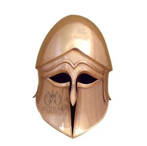 Corinthian helmet type A with decorative eyebrows – bronze - Image 2