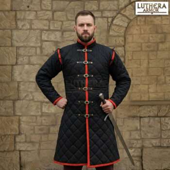 Warhammer Gambeson Black with Orange Trim