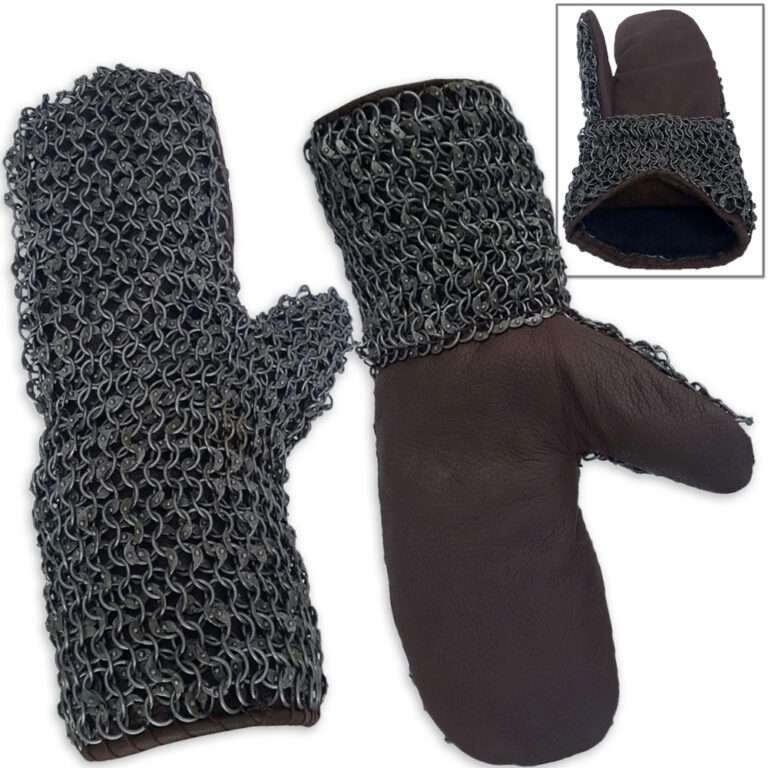 Chainmail Mittens - Mild Steel Round Ring Riveted