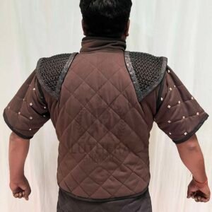 Medieval Brown Chainmail Armor Reenactment Gambeson | Medieval Viking Gambeson | Theater And Drama Cosplay Costume For Christmas GIft