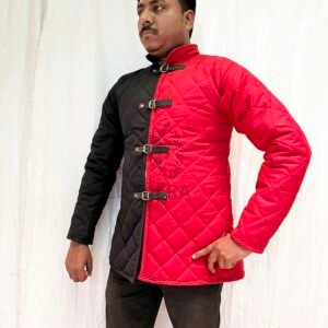 Medieval Fighting Black/Red Gambeson | Gambeson Costume For Christmas Gift