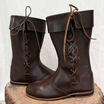 Medieval Long Boots Side Lace