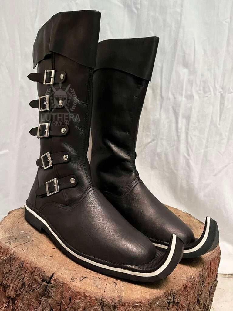 Medieval Pirate Buckle Boots
