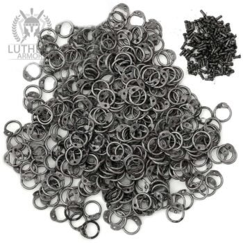 Chainmail Loose Rings - 9MM Round Ring Dome Riveted Mild Steel
