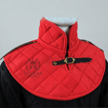 Medieval Gambeson Collar Red Color