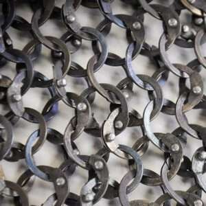 Chainmail Coif / Hood Titanium Flat Rings Dome Riveted