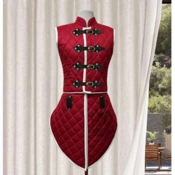 Renaissance Sleeveless Witcher Gambeson With Skirt