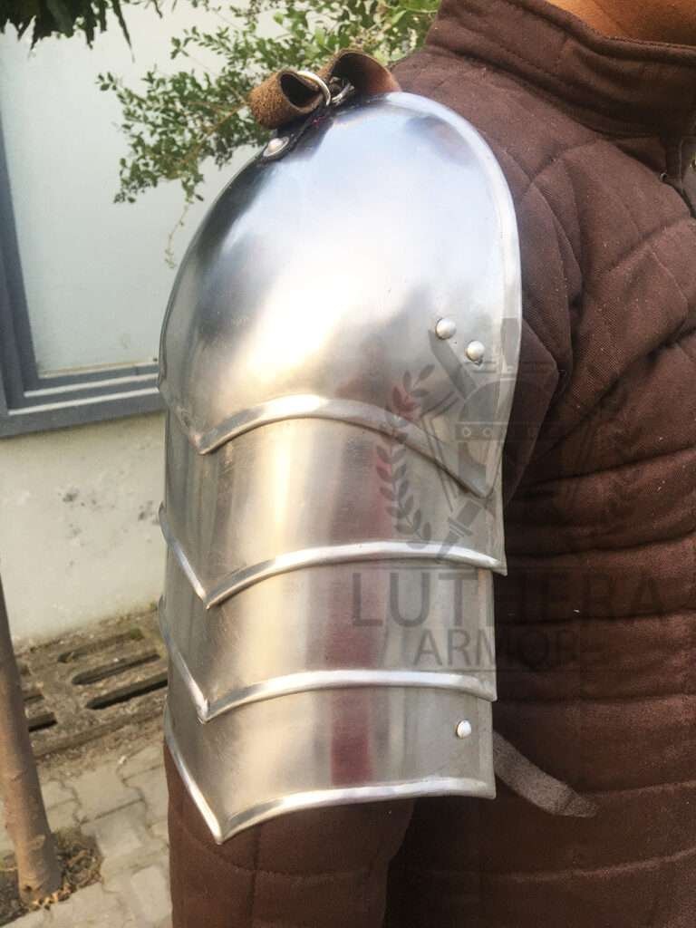 Simple XIV Century Medieval Pauldrons Arms 1.2MM Steel