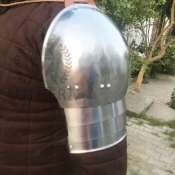 Simple XIV Century Pauldrons arm 1.2MM Steel for Renfaire