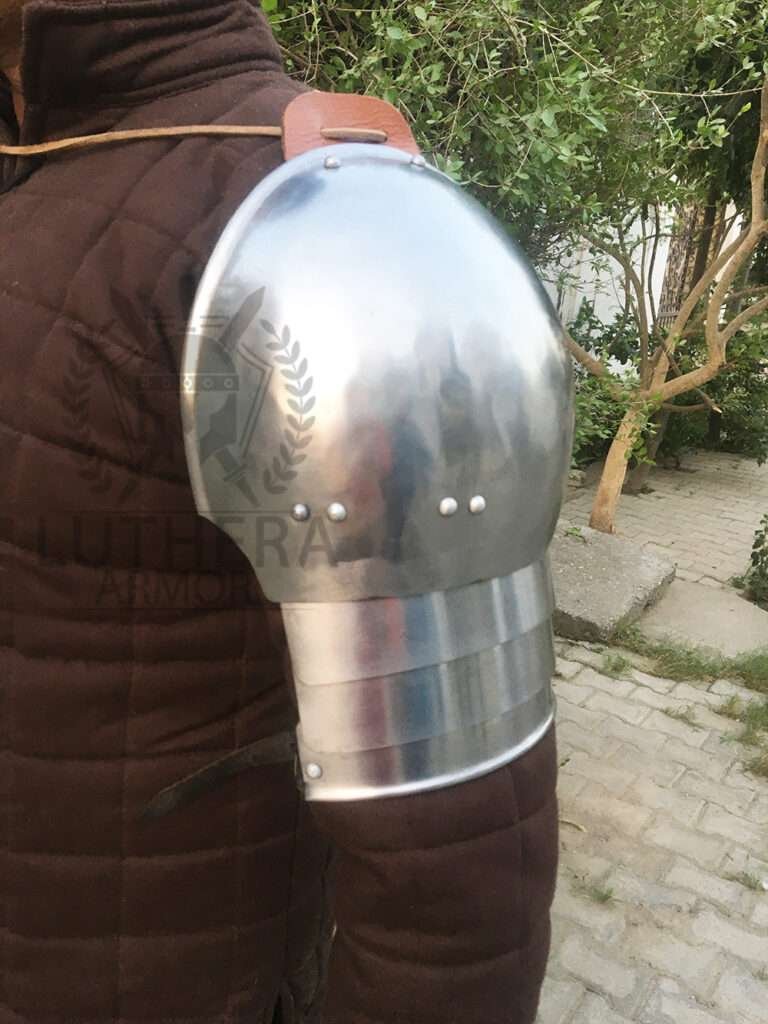 Simple XIV Century Pauldrons arm 1.2MM Steel for Renfaire