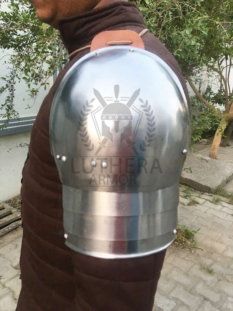 Simple XIV Century Pauldrons arm 1.2MM Steel for Renfaire