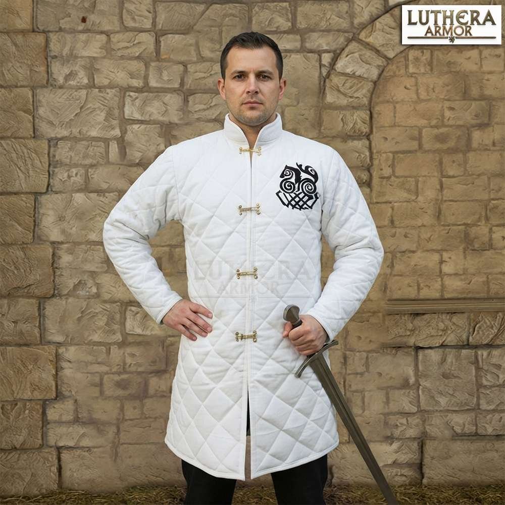 embroidery gambeson front 2 Medieval Padded Gambeson