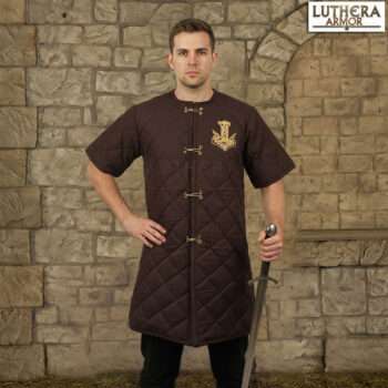 Viking Norse Embroidered Gambeson Cotton Padded