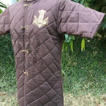 Viking Norse Embroidered Gambeson Cotton Padded