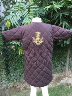 Viking & Norse Embroidered Gambeson|Short Sleeves armor| Costumes Suit| Armor SCA Larp| jacket armor| padded armor - Image 4