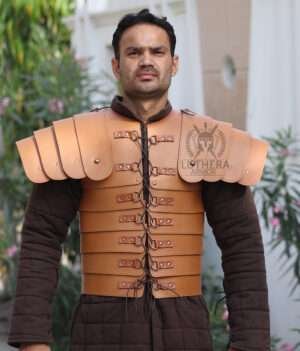 Brown Leather Body Armor For Roman