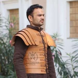 Brown Leather Body Armor For Roman