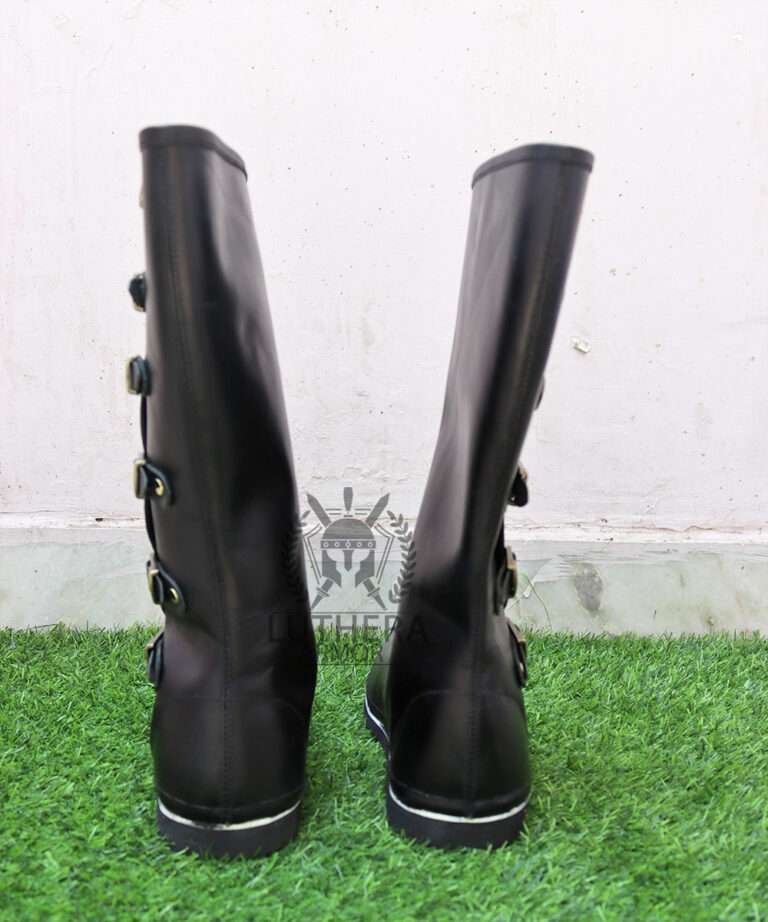 Knee Length Medieval Leather Boots