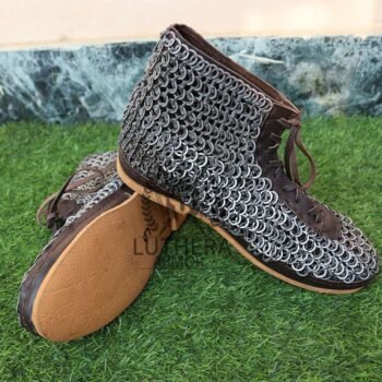 Chainmail Shoes 9MM Flat Ring Riveted Alternative Solid Ring Mild Steel