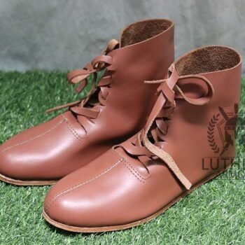 Roman Leather Boots, Brown