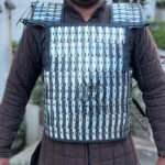 Lamellar Torso Armor - 20 Gauge Steel Black & Silver Scale