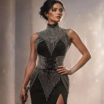 Chainmail Corset Set Fantasy Festival Wear