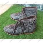 Medieval Chainmail Leather Boots 9mm Flat Ring Riveted Maille Boots