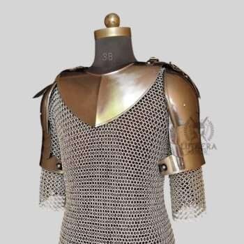 Medieval Knight Gorget Pauldron Set 18 Gauge Mild Steel