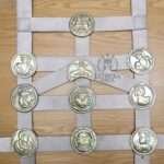 Officer Roman Phalera Belt Brass & Leather Reenactment Belt for Solider