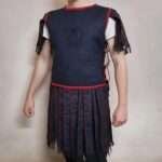 Roman Subarmalis Costume Dark Gray with Red Trim  Ren faire Outfit