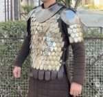 Medieval Steel Scale Body Armor 20G LARP Armor with Leather Liner For Viking Event