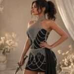 Siren Chainmail Top & Skirt Set – Aluminum 10MM Butted Ring Renfaire Cosplay Costume (3)