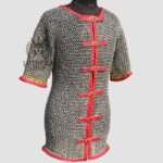 Aluminium Chainmail Haubergeon 9MM Flat Ring Riveted Washer with Brass Line