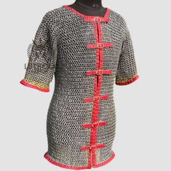 Aluminium Chainmail Haubergeon 9MM Flat Ring Riveted Washer with Brass Line