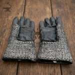 Chainmail Gloves - 9MM Flat Ring Riveted With Solid Ring