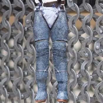 Chainmail Chausses 9mm Flat Ring Riveted Washer Medieval Leggings