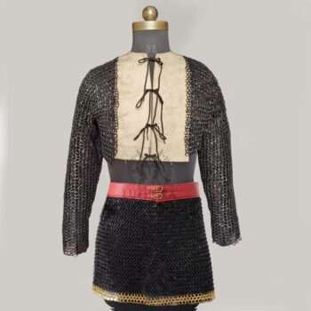 Chainmail Voider Gambeson with Skirt - 9mm Flat Ring Riveted washer