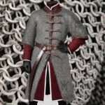 Dark Gray Aluminum Chainmail Hauberk 9mm Flat Ring with Solid Ring